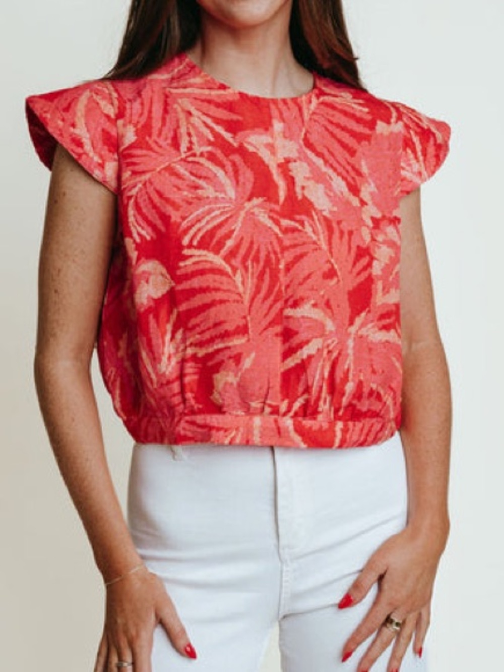 NEW Laroque Faire Blouse in Pink Cabana Cotton Luxury NWT. Sk6